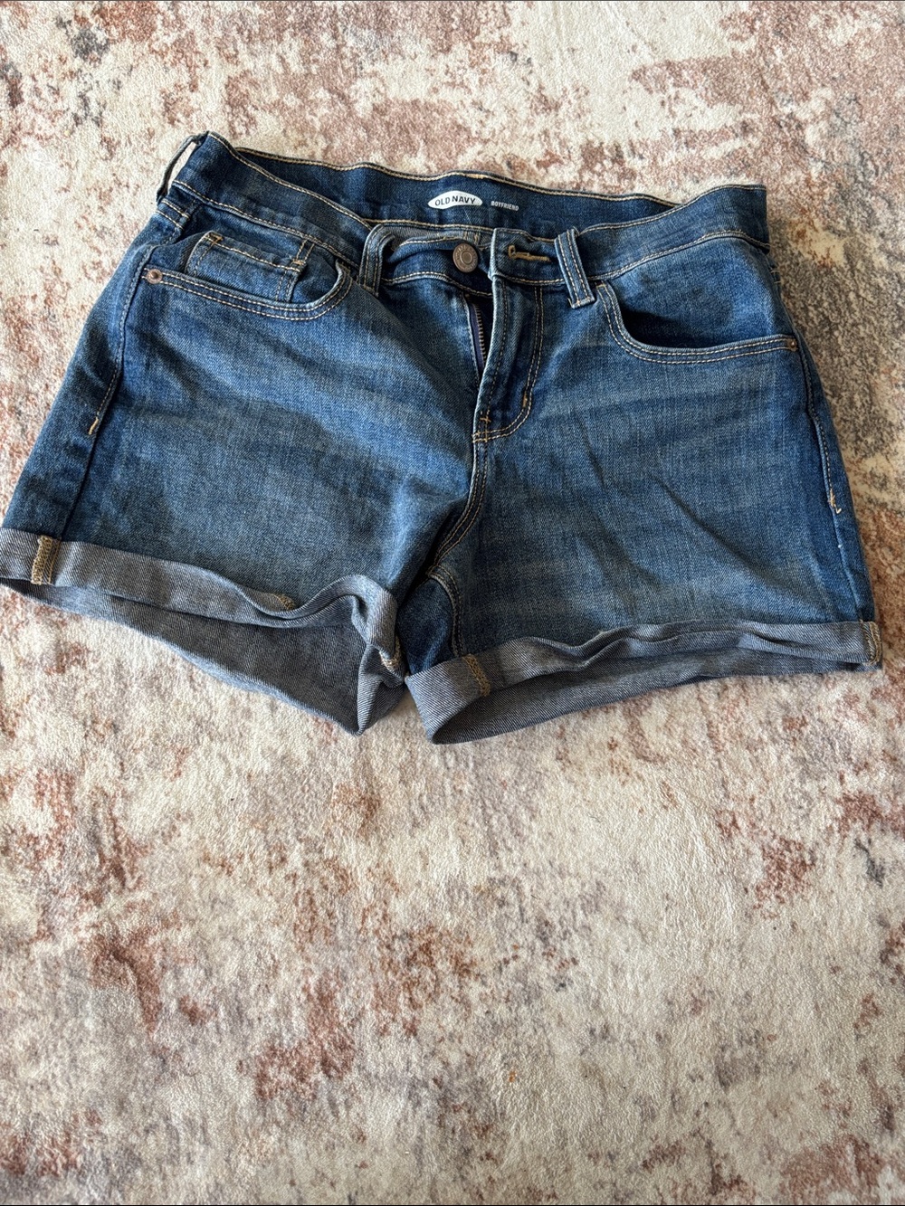 Old Navy Blue Denim Rolled-Cuff Women's Shorts